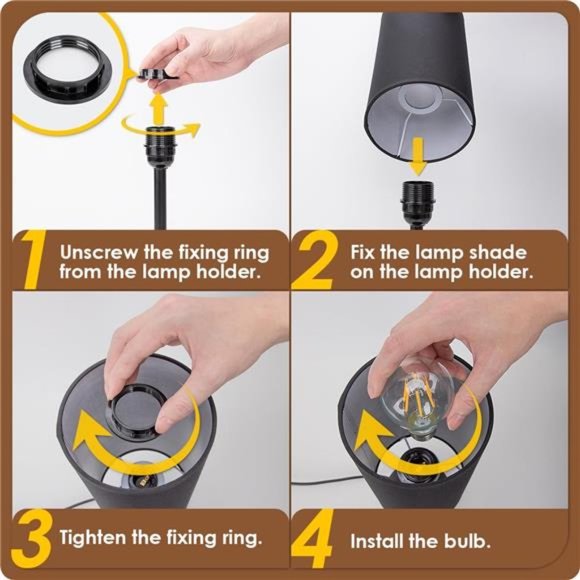 Bedside Lamp with USB Port - Touch Control Table Lamp for Bedroom 3 Way Dimmable - Picture 3 of 5